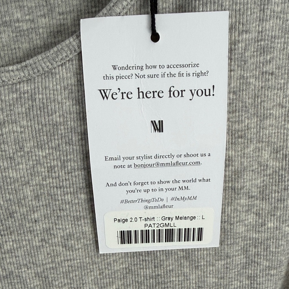 NWT MM LaFleur Paige Sleeveless Tank Top - Gray size L - Picture 4 of 6